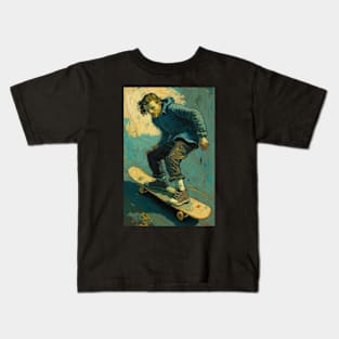 Van Gogh Skater Kids T-Shirt